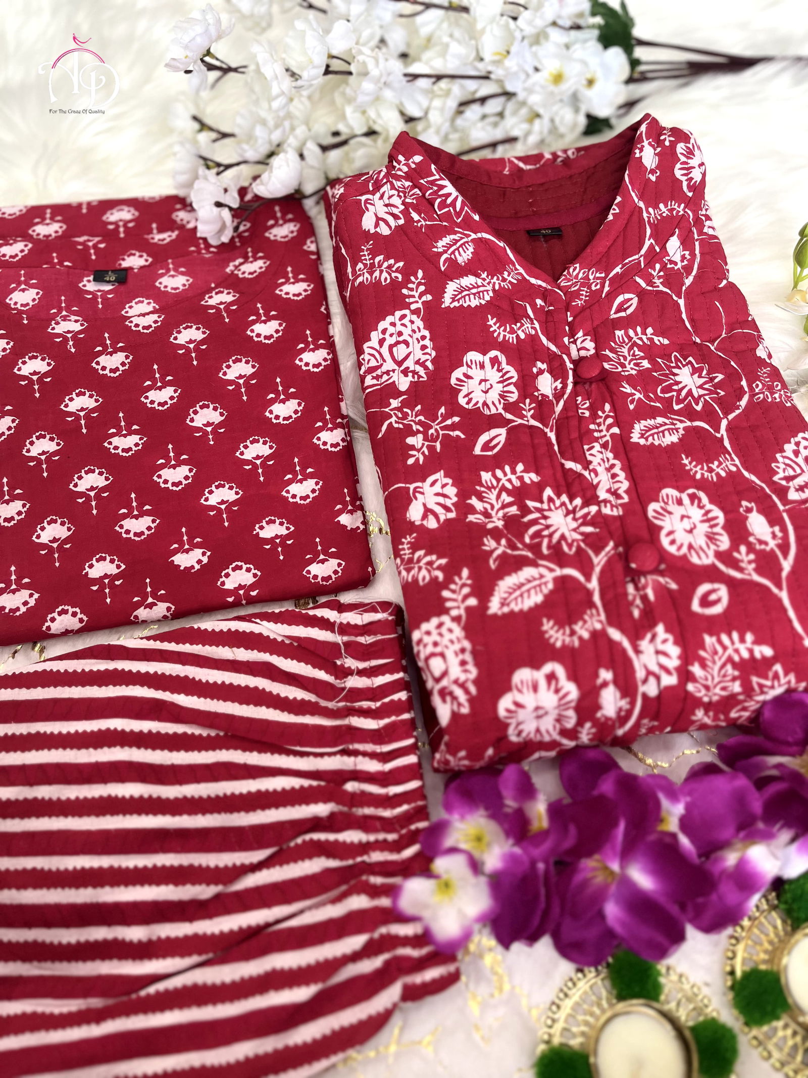 Akshar Red Designer Printed Koti Kurti With Bottom Catalog